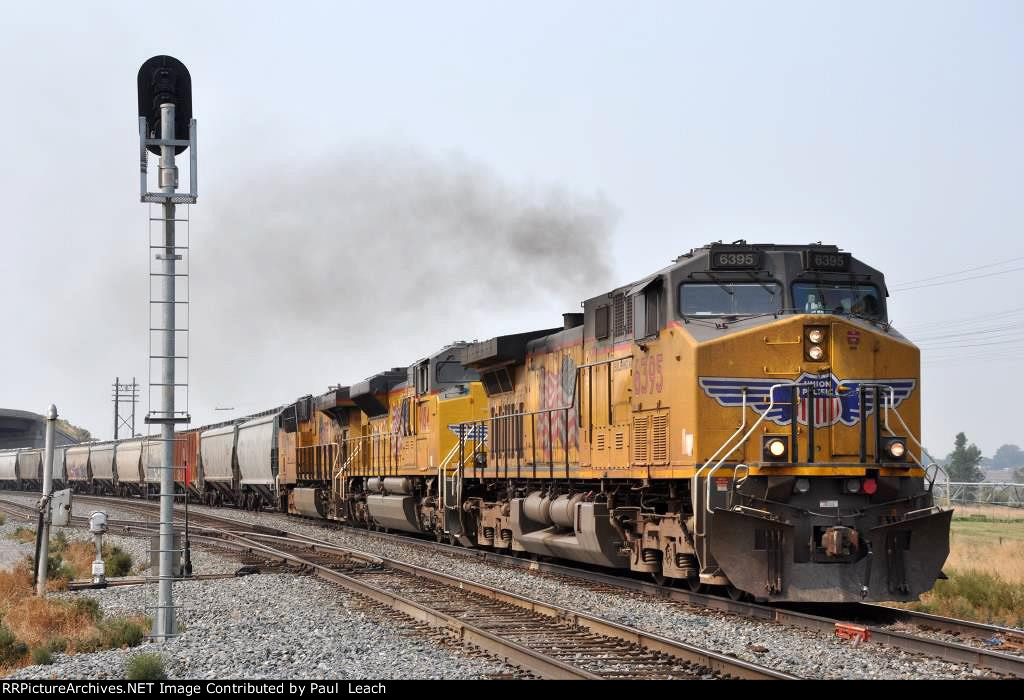 Empty soda ash exits the siding after a meet